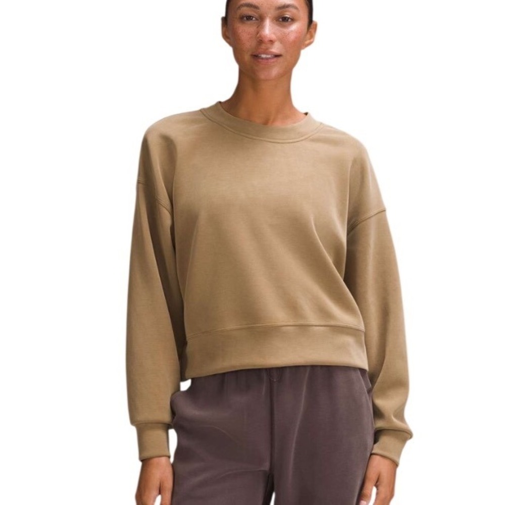 Lululemon Softstreme Perfectly Oversized Cropped Crew Allspice Size 10
